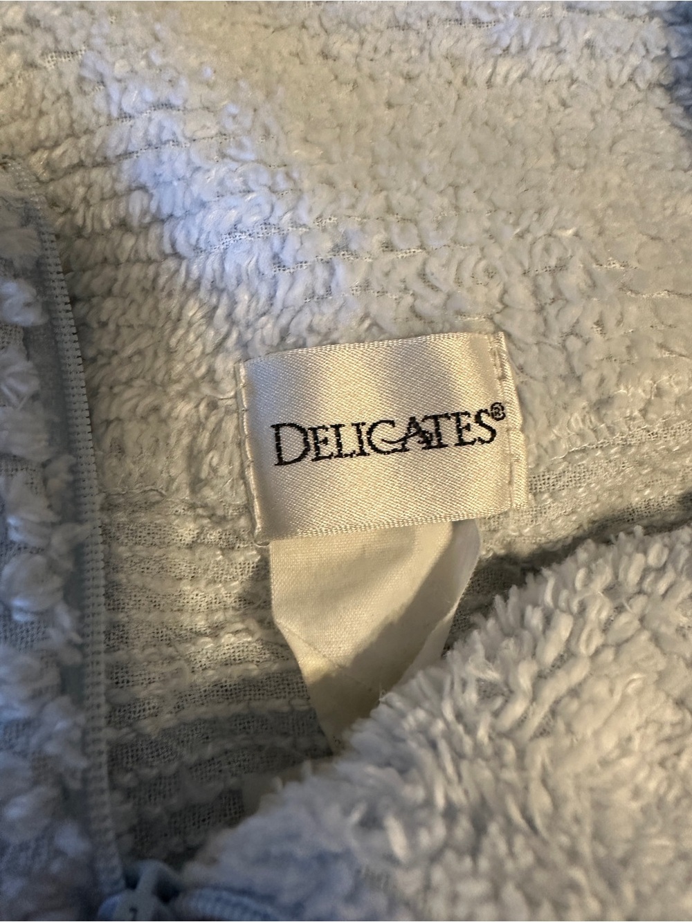 Delicates Light Blue Textured Knit Long Robe - Picture 5 of 5